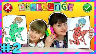 3 МАРКЕРА челлендж ЧАСТЬ 2  3 MARKER challenge VOL.2  Настя против мамы!