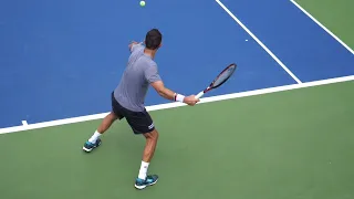 Marin Cilic Forehand Slow Motion 2019 - Court Level View [Tennis Forehand Technique]
