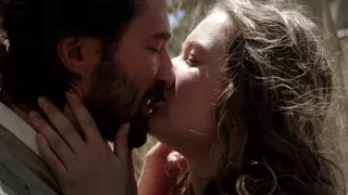 The Ottoman Lieutenant (2017): Michiel Huisman kissing Michiel Huisman