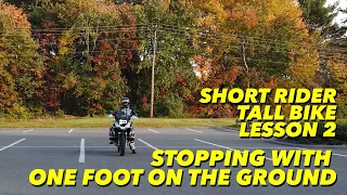 Short Motorcycle Riders - Stopping with One Foot on the Ground