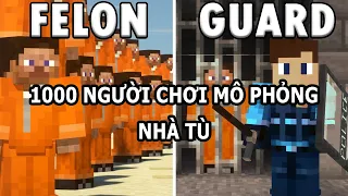 1000 Người Chơi Mô Phỏng NHÀ TÙ Trong MINECRAFT