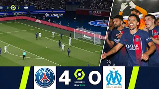 PSG vs Marseille [4-0] | Ligue 1 Uber Eats 2023/24 - Match Highlights | Gameplay [PES 2021]