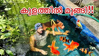 💥എന്തിനാ കുളത്തിൽ മുങ്ങിയെ!! | FREE diving in backyard pond is FUN 🤩