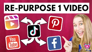 REPURPOSE 1 VIDEO for ALL SOCIAL MEDIA Platforms - IG Reel, FB, Pinterest Story, Youtube Shorts