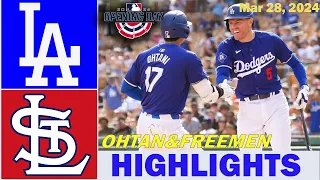 Los Angeles Dodgers Vs. St.Louis Cardinals 3/28/24 [Opening Day] Highlights | MLB Season 2024