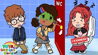 Toilet Battle | I Can't Hold Longer | Yoya Busy Life World | Toca Vs Yoya Vs Miga