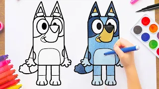 How to draw BLUEY - DISNEY