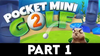 POCKET MINI GOLF 2 Gameplay Walkthrough PART 1 [4K 60FPS PC ULTRA] - AQUARIUM