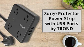 Surge Protector Power Strip with USB Ports by TROND