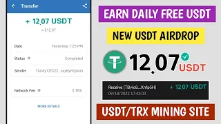 Earn Money Online | Get Daily 12 Free USDT | 2022 New USDT Airdrop | USDT Mining Site 2022
