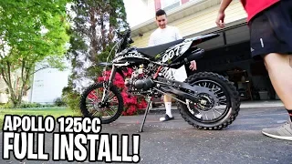 UNBOXING My New Apollo 125cc Pit Bike!  How To Put Together Apollo 125cc Pit/Dirt Bike!