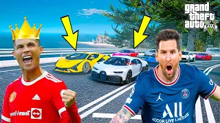 RONALDO VE MESSİ SÜPER ARABALARLA KRALLIK YARIŞI YAPIYOR!(MESSİ DELİRDİ!) - GTA 5