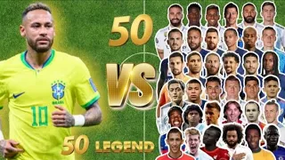 Neymar jr vs 50 legend footballers ⚽