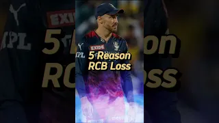 IPL 2024: 5 Reason Why RCB Losing Matches #shorts #ipl2024 #cricket #rcb #youtubeshorts