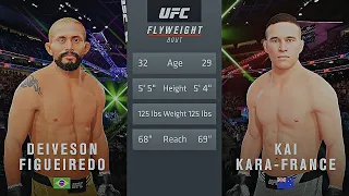 Deiveson Figueiredo Vs. Kai Kara-France : UFC 4 Gameplay (Legendary Difficulty) (AI Vs AI) (PS5)