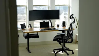 A Minimalist Live Edge Desk Setup