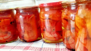 🌶🍯Медовий перець на зиму.Маринований болгарський перчик з медом 🍯🌶Рецепт.