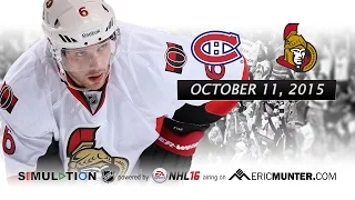 Canadiens vs Senators (Simulation NHL 16)