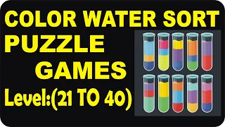 Water Sort Puzzle - Level 21 to 40 - Color Water Sort - Puzzle Games - gameplay - #shorts #ytshorts