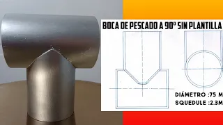 BOCA DE PESCADO A 90º SIN PLANTILLA.Trazados fundamentales# 4