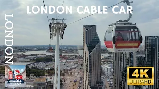 LONDON - A Relaxing Ride On The Emirates Cable Car With AMAZING Views - Summer 2022 - 4K HDR