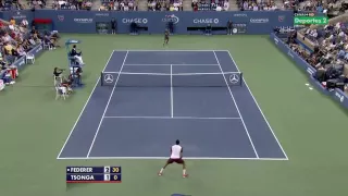 US Open 2011 Kwart Finale - Roger Federer vs Jo-Wilfried Tsonga