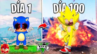 SOBREVIVÍ 100 DÍAS como SONIC.EXE LA PELICULA en GTA 5 !! (Sonic.exe Movie mod)