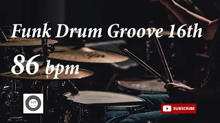 Funk Drum Groove HH 16th - 86 bpm - HQ