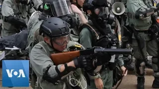 Hong Kong Protests at Causeway Bay Ahead of China National Day