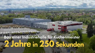 Zeitraffer vom Bau einer Industrie für Kuchenmeister