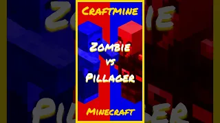 Zombie vs Pillager #minecraft #Shorts