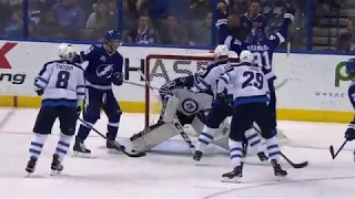 Nikita Kucherov's wrister from high slot vs Jets (9 dec 2017)