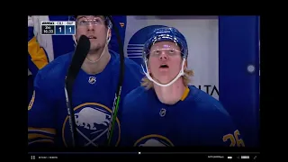 Rasmus Dahlin does Dion Dawkins You Already Shnow Celly After Scoring