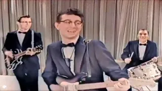 Buddy Holly & The Crickets - Peggy Sue on Ed Sullivan Show - 1957 - (Colour/Widescreen)