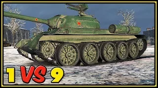 T-34-1 - 12 Kills - 1 VS 9 - World of Tanks Gameplay