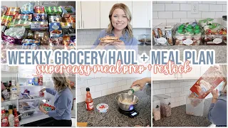 WEEKLY GROCERY HAUL + MEAL PLAN | SUPER EASY WEEKLY MEAL PREP + RESTOCK MY FRIDGE AND PANTRY WITH ME