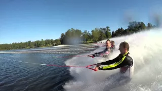 Barefoot Record - 27 Person Go Pro Footage - Left Side