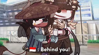 Theres a cute girl behind you! || gacha ; countryhumans VietPhil🇵🇭🇻🇳 (Ft. 🇮🇩🇱🇦)