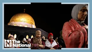 Muslims gather for Laylat Al Qadr at Al Aqsa mosque