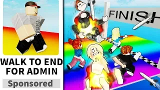 I made a Roblox "WALK TO THE END FOR ADMIN" game... but messed them up at the end