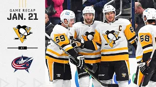 GAME RECAP: Penguins vs. Blue Jackets (01.21.22) | Hat Trick for Crosby