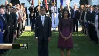 The Obamas have moment of silence for 9/11 victims