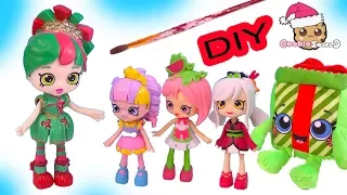 DIY Custom Painted Happy Places Shopkins Christmas Holiday Doll - Do It Yourself Video