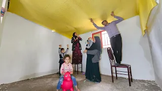 The Majid family transformed their nomadic children's house with curtains