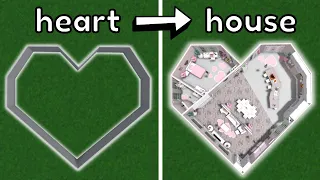 Building a HEART house in Bloxburg!