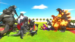 The Evolution Of Burning GODZILLA Monster BOSS VS Team Dark Venom GODZILLA 2014 x KONG - ARBS