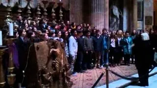 Grosse Pointe South HS Choir singing inside the Pantheon - Rome, Italy