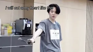 suga killing army with sword dance~ suga daechwita  practice crack