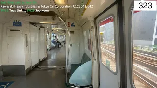 ⁴ᴷ [TWE Ride] SMRT Trains, EWL Train Ride [Tuas Link → Joo Koon] - Kawasaki C151 041/042