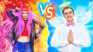 ELEVUL BUN VS. ELEVA REA || Situații amuzante! Tipuri diferite de elevi, marca 123 GO! CHALLENGE